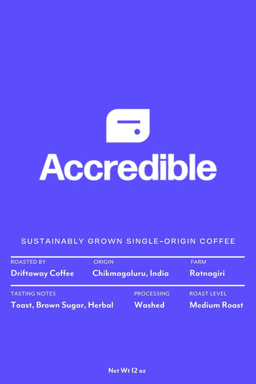 Accredible Private label - India Ratnagiri Washed - Freshly Roasted for Every Cup